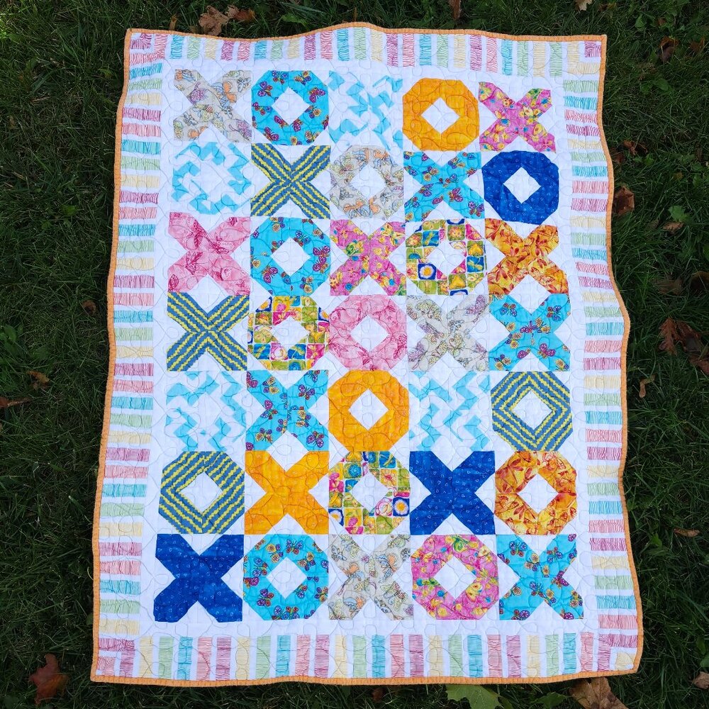 LOVELY XO Baby Blanket QUILT Play Mat 34" x 44"